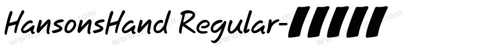 HansonsHand Regular字体转换